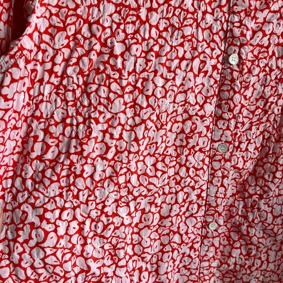 J. McLaughlin Red Button-down Blouse Size L - Picture 6 of 9